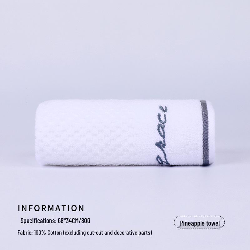 Jieliya Pure Cotton Soft Absorbent Unisex Face Wash Towel - Embroidered Name, No Shedding, Home Use.