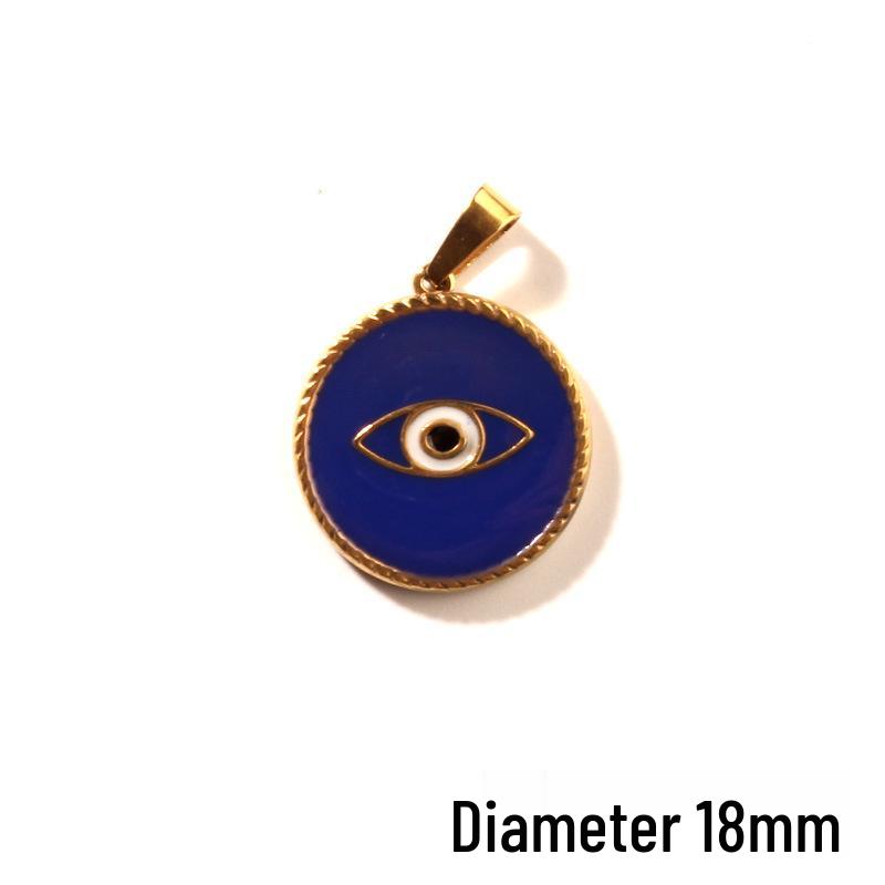 Epoxy Demon Eye Retro Pendant Necklace DIY Jewelry Accessory