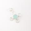 Aqua Chalcedony Gemstone 925 Sterling Silver Jewelry Handcrafted Boho Pendant PP-41-19