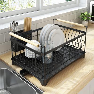 Estante de cocina de acero inoxidable para secar platos, estante para fregadero, escurridor de platos, estante de almacenamiento de utensilios de cocina para fregadero