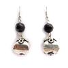 Les Trésors De Lily [J6773] - Designer Earrings 'Kilimanjaro' Black Silver