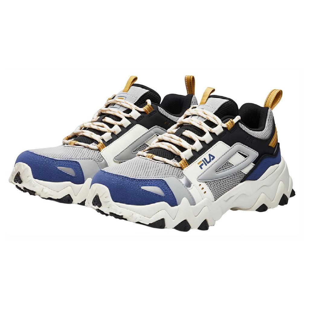 Fila Oakmont Trendy Color Block Durable Breathable Low Top Lifestyle Casual Shoes Men Sneaker Gray Blue F12M031111FGC