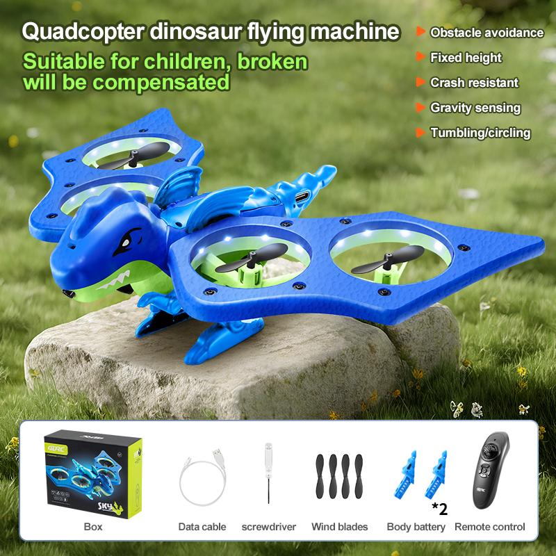 Neues RC Flugzeug Dinosaurier Drohne Fernbedienungsflugzeug 2,4 GHz Schwerkraftsensor Mini Drohne RC Dinosaurier Drohne Kinder RC Spielzeug Geschenk