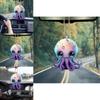 Cute Acrylic 2d Octopus Car Decoration Hanging Pendant For Christmas Tree Backpack Keychain