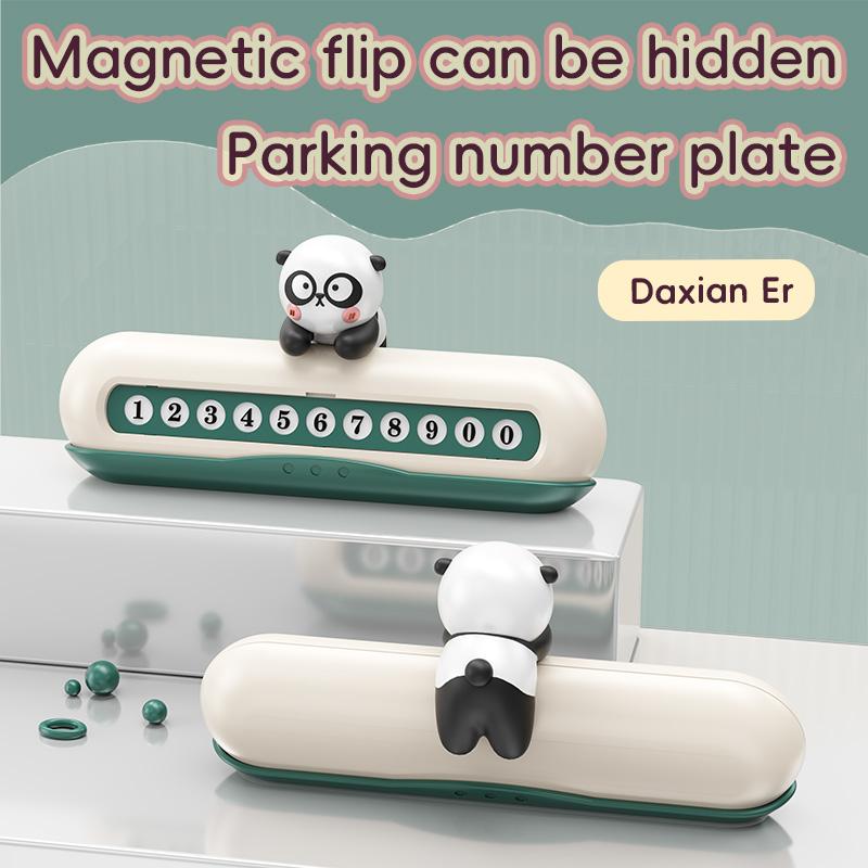 Easy-Install Magnetic Temporary Parking Number Plate with Flip-Hide Design