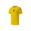 X Pokemon Puma X Pokemon Co Brand Series T Shirts Men's Yellow Crew Neck Moderate Straight Fit 537774-98