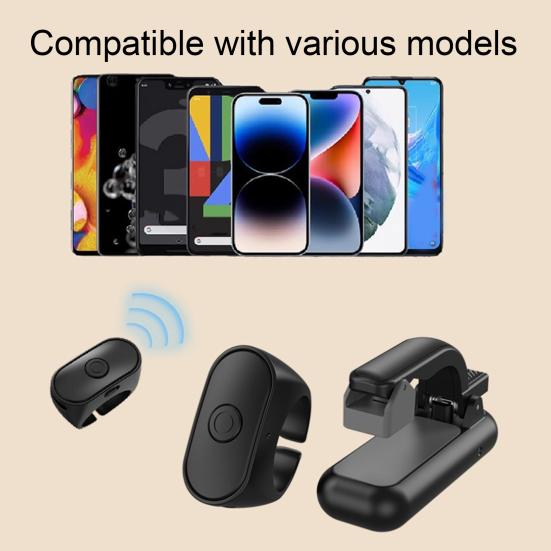 Bluetooth-compatible Remote Control Scrolling Ring APP Page Turner Wireless Phones Tablets Camera Shutter Short