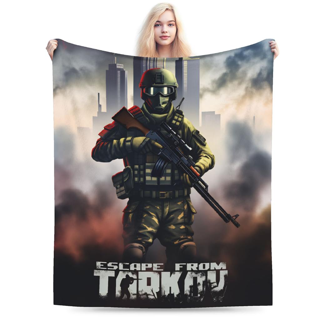 Escape from Tarkov Scav PMC Karte Super Warme Decken Kinder Erwachsene Plüsch Überwurfdecke Schlafzimmer Flanell Tagesdecke Sofa Bettbezug