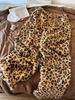 Jogging Velours Large Jambe Imprimé Léopard Taille Haute à Cordon de Serrage pour Femmes