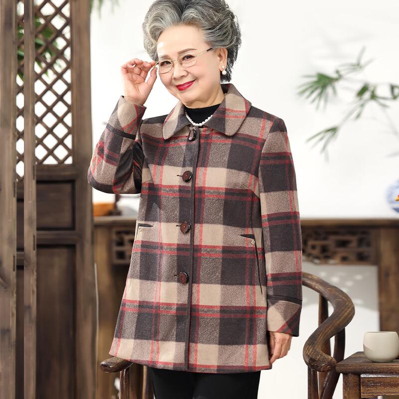 

Клетчатое пальто средней длины для женщин среднего возраста L