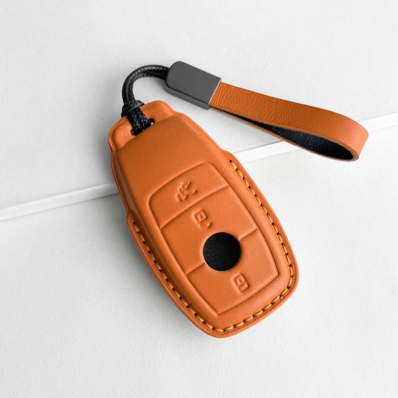 Genuine Leather Key Cover for New Mercedes C200L GLC260L A180L E300L