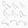 6/9/12pcs H1 H3 H4 H7 Car Headlight Bulb Retaining Clip Holder Set Retainer Spring Clips Headlamp Bulb Retaining Clip Holder