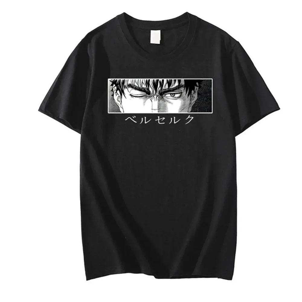 Anime Berserk Tshirt Summer Men Women Cotton Oversized Short Sleeve T Shirt Print T-shirt Tops 2024 Tee Trend Fans Clothes