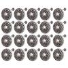 20pcs Metal Jeans Buttons Kit 24mm Metal Buttons Rivet Stud Set for Pants DIY Crafts Antique Silver