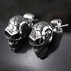 Solid Stainless Steel Women's Earrings Woman Man Punk Rock Skeleton Jewelry Accessory Gothic Skull Head Stud Earrings for Men