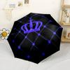 Queen Crown Roses Stars Automatic Umbrella Compact 8 Rib Design Foldable Design Travel Essential Fashionable Accessory