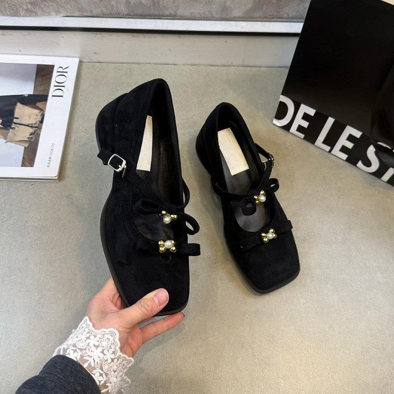 Spring and Summer 2025 New Fashionable Versatile Golden Flower Beads Popular Soft Sole All-inclusive Comfortable Height-increasing Shoes