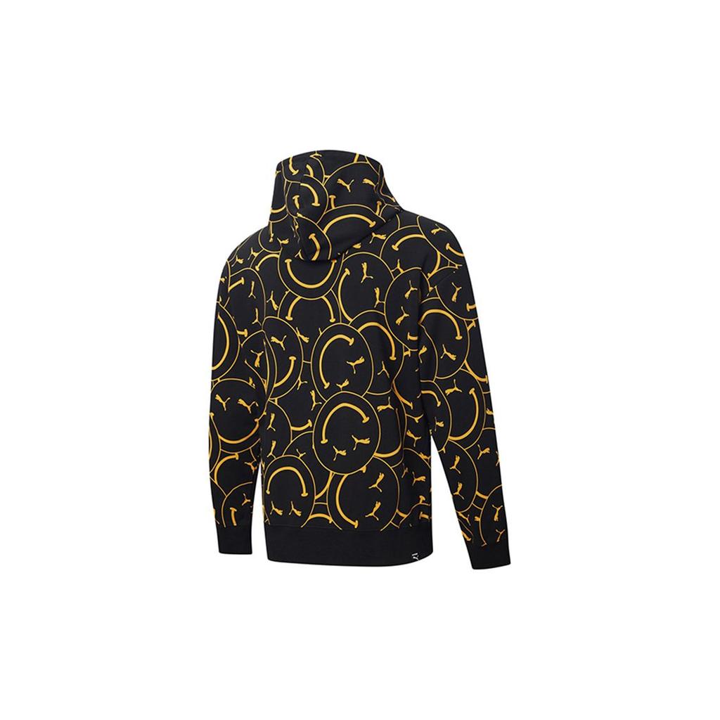 Puma Club AOP Full-Zip Smiley Print Hooded Jacket Men Jackets Black 530161-01