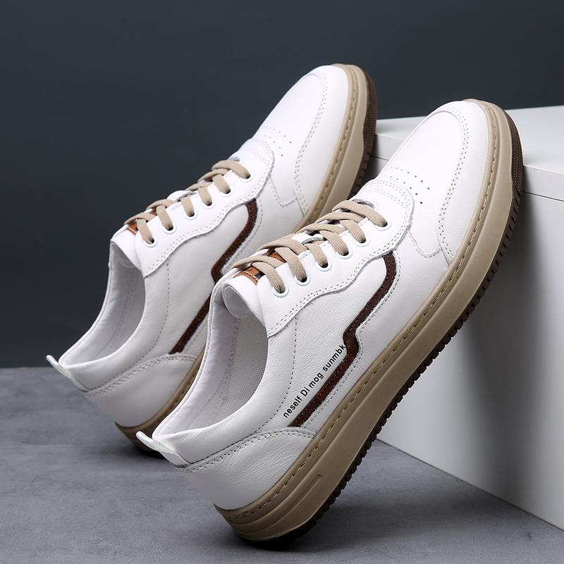 Pánské tenisky z pravé kůže šněrovací pohodlné ležérní boty venkovní adulto volnočasová vycházková obuv pánská obuv na chůzi tenisky