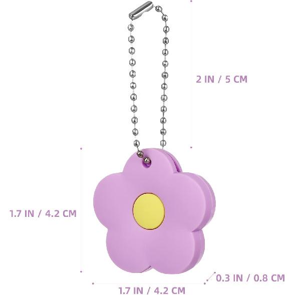 5Pcs Silicone Key Caps, Cute Flower House Key Covers, Identifier Key Protector Caps Tags for Middle Large Key, 1-1.3 inch (Key Length Over 6.3cm)