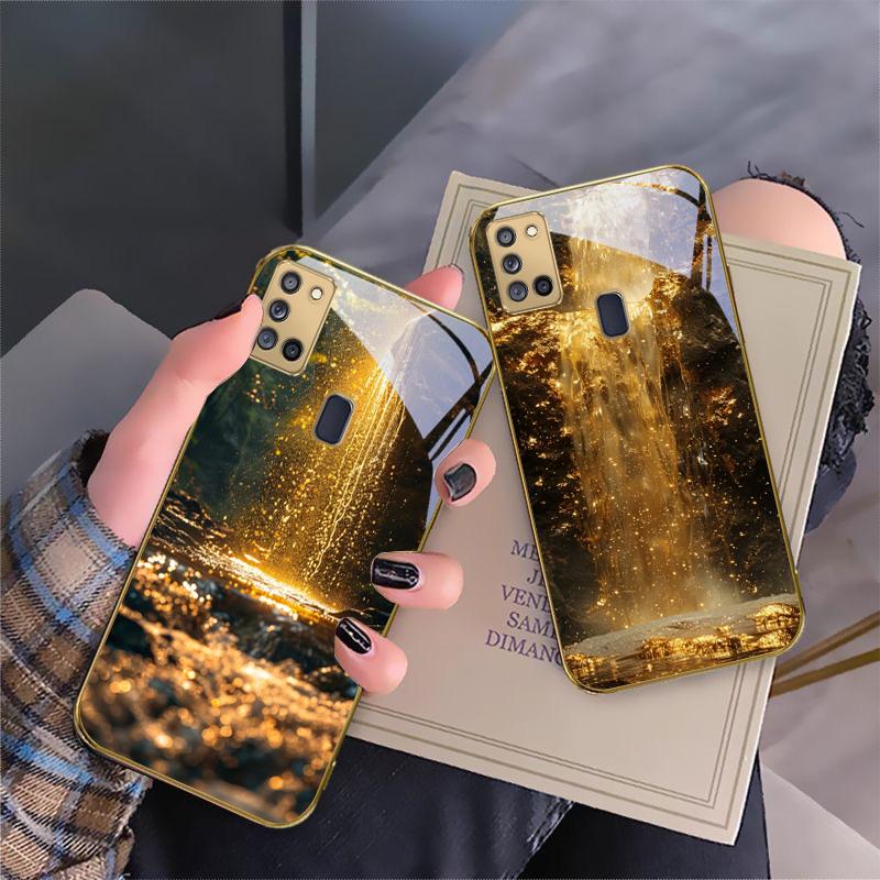Glorious Landscapes For Samsung A 31 32 A33 A34 35 14 A15 13 A16 25 26 50 52 53 54 55 56 70 71 72 73 Golden Glass Phone Case
