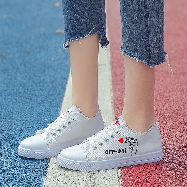 

Импортные новые женские парусиновые туфли Bixin, обувь Love Injection, модные универсальные белые туфли 35 белый