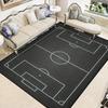 Tappeto Area Campo da Calcio per Bambini, Tappeto Creativo con Motivo a Campo da Calcio, Tappetino Antiscivolo per Pavimento del Soggiorno Adatto per la Stanza dei Giochi