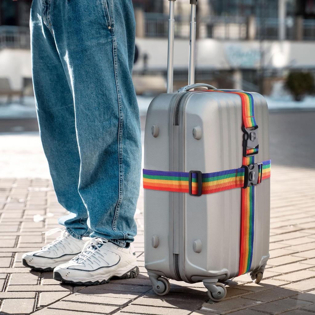 JEELAD Suitcase Set of Suitcase Luggage Securement 2m 5cm Prevents Cargo from Luggage Earthquake for International Travel Straps, 4, Carry-on Straps,