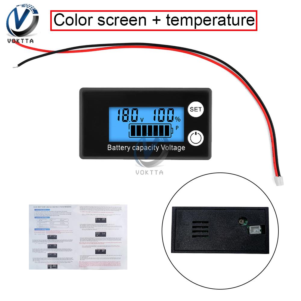 6111A DC8-111V Battery Capacity Indicator LCD Digital Power Meter Lead-acid Lithium LiFe PO1 Voltage Tester for Car Motorcycle