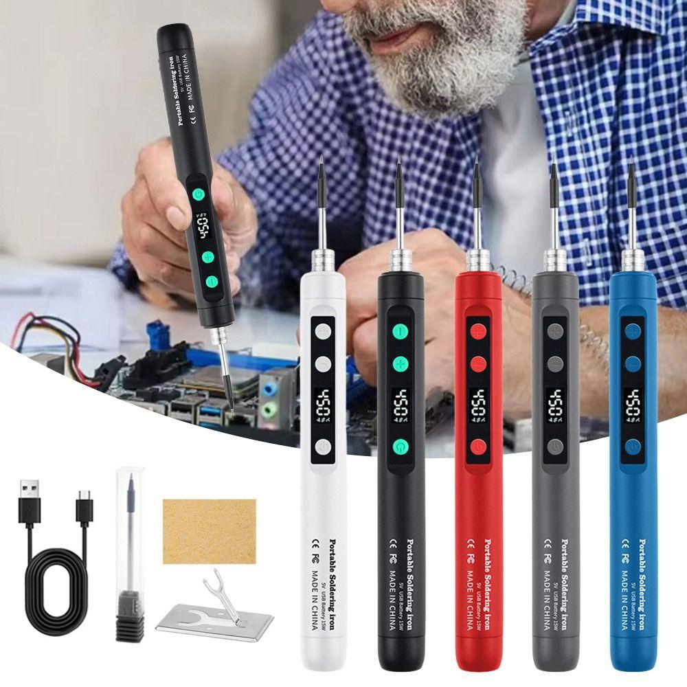 5V/15W Digital Display Soldering Iron Adjustable Temperature Mini Welding Kit