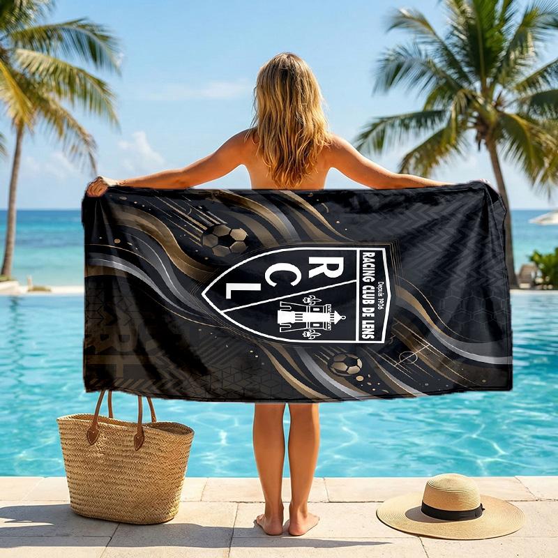 Lens FC print Quick Dry Beach Towel Microfiber Absorbent Portable Travel Swimming Towel