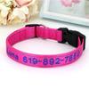 Reflective Nylon Dog Collar Personalized Embroidered ID Name Accessories Dog Collar Engraved Pet Puppy Nameplate Collars Perro