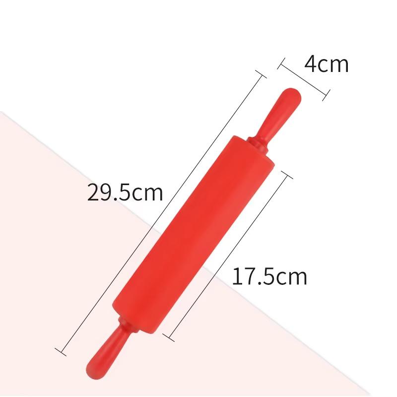 32/30/43cm Silicone Rolling Pin Non-Stick Pastry Dough Flour Roller Fondant Cake Noodles Dumpling Roller for Kitchen Baking Tool