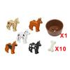 Città Animale Zoo Fattoria MOC Mattoncini Porco Pollo Pecora Coccodrilli Panda Delfino Elefante Gorilla Frutta Aquila Mattoncini Giocattoli A012