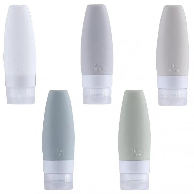 90/60ml Silikon Gjenfyllbar Flaskesett Tom Reise Bærbar Pakking Trykk For Lotion Sjampo Kosmetisk Klembeholdere Verktøy