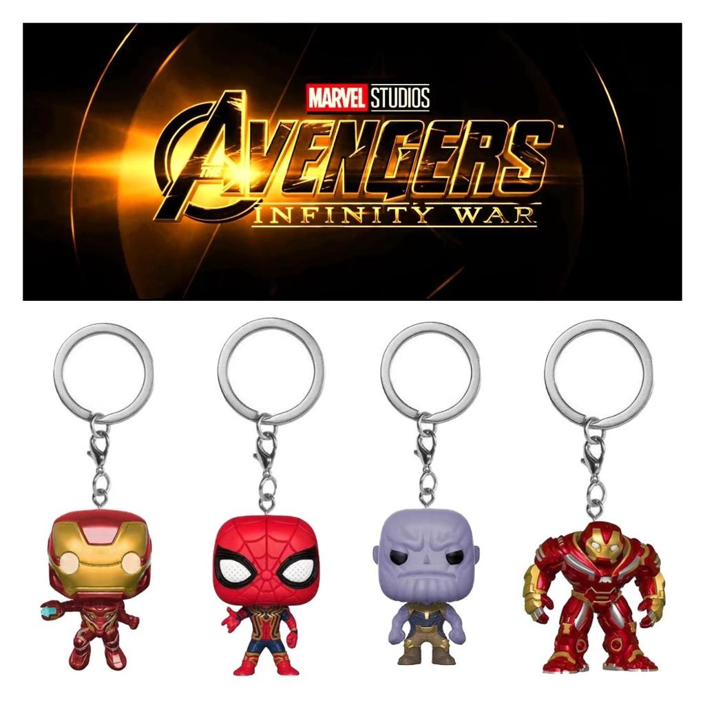 Idea Marvel Funko Pop Avenger Hulk Iron Man Keychain Figure Backpack Pendant
