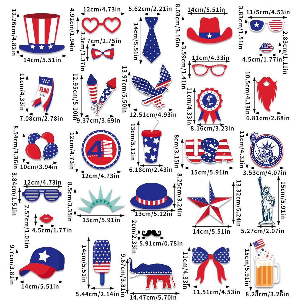 Day Theme Independence Star Pattern Creativity Party Decor Paper Props Photo