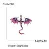 Enamel Dragon Brooches for Women Unisex Rhinestone Necklace Flying Dragon Pins Banquet Party Backpack Gifts Jewelry Accessories