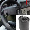 Braid On Steering Wheel Car Steering Wheel Cover With Needles and Thread Diameter 38cm