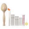 Darning Eggs 2-Piece Construction Egg with Handle Stitching Darning Socks Home Sewing Tool Kits Wood Mending Device