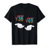 Women Square Root 36 49 Meme 67 Ice Cream Drip Tee Math Teacher Print Short Sleeve Casual Daily Trendy Streetwear Breathable Top