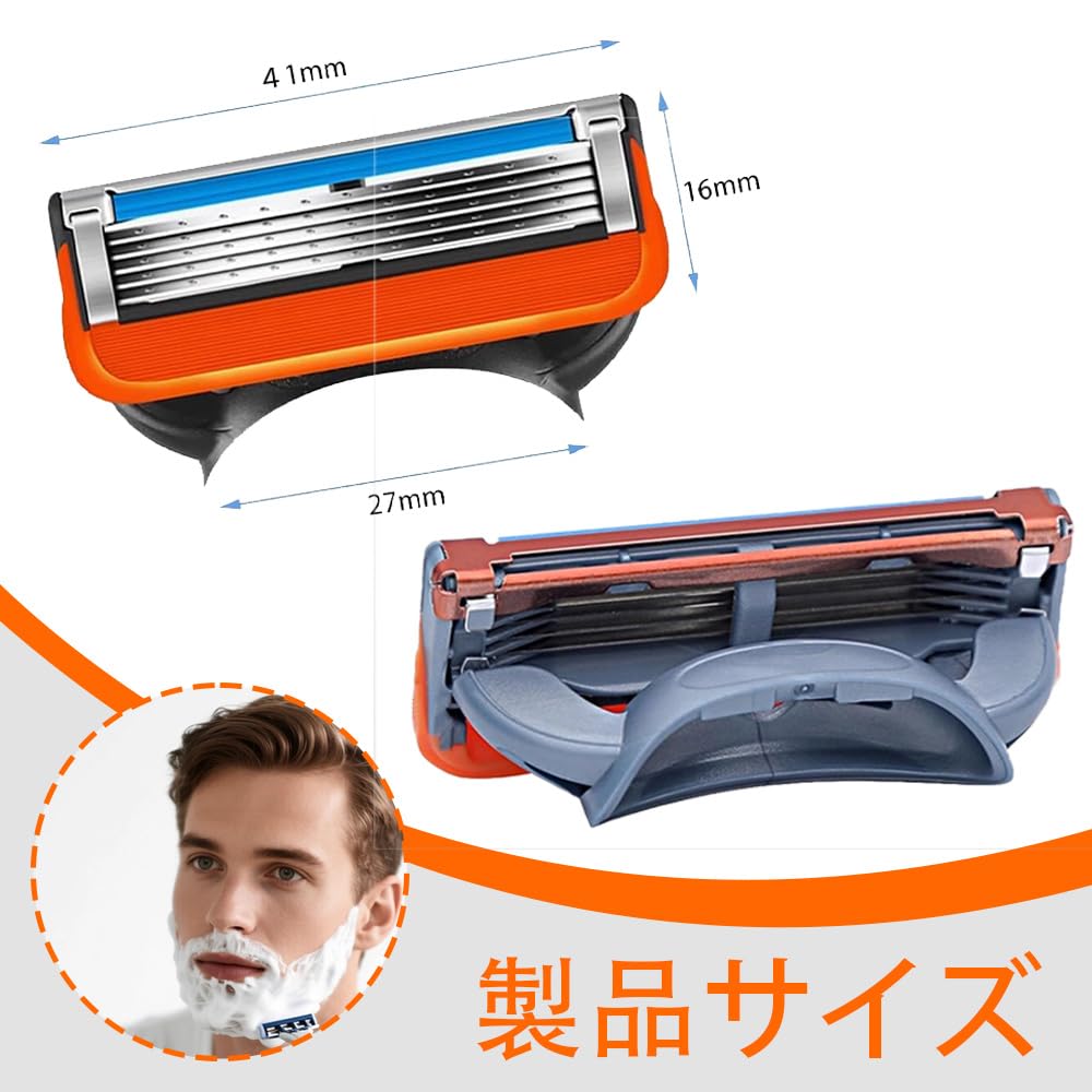 Gillette Replacement Manual Replacement Cartridges Fusion/ProGlide Blades, Compatible, Razor, 5-Blade, 16-Pack