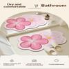 Flower Shaped Bath Mat Bathroom Super Absorbent Foot Mats Non-Slip Quick Dry Shower Pad Toilet Carpet Doormat Washable