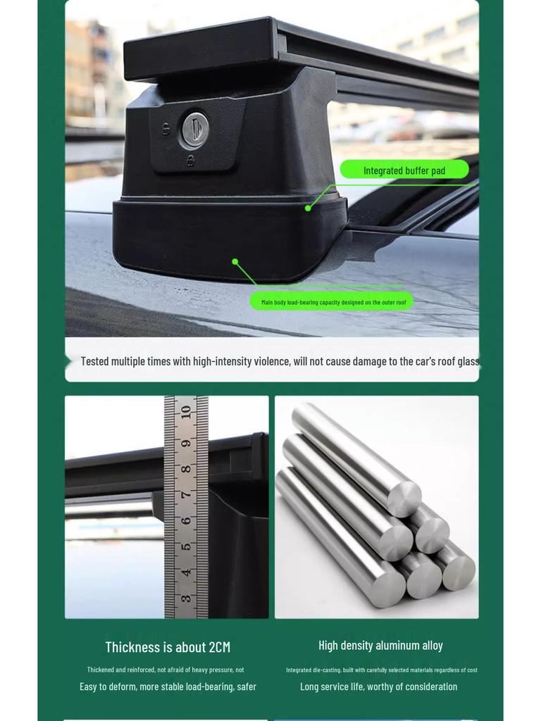 Compatible Roof Rack Crossbars Extension for Ideal L9/L8/L7 Models - Travel Suitcase Modification Accessories