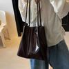 Nuevo Bolso Tote de Moda para Mujer de Gran Capacidad, Bolso Balde Elegante de Color Sólido, Bolso Suave para Desplazamientos, Bolsos de Hombro de PU a la Moda para Señoras