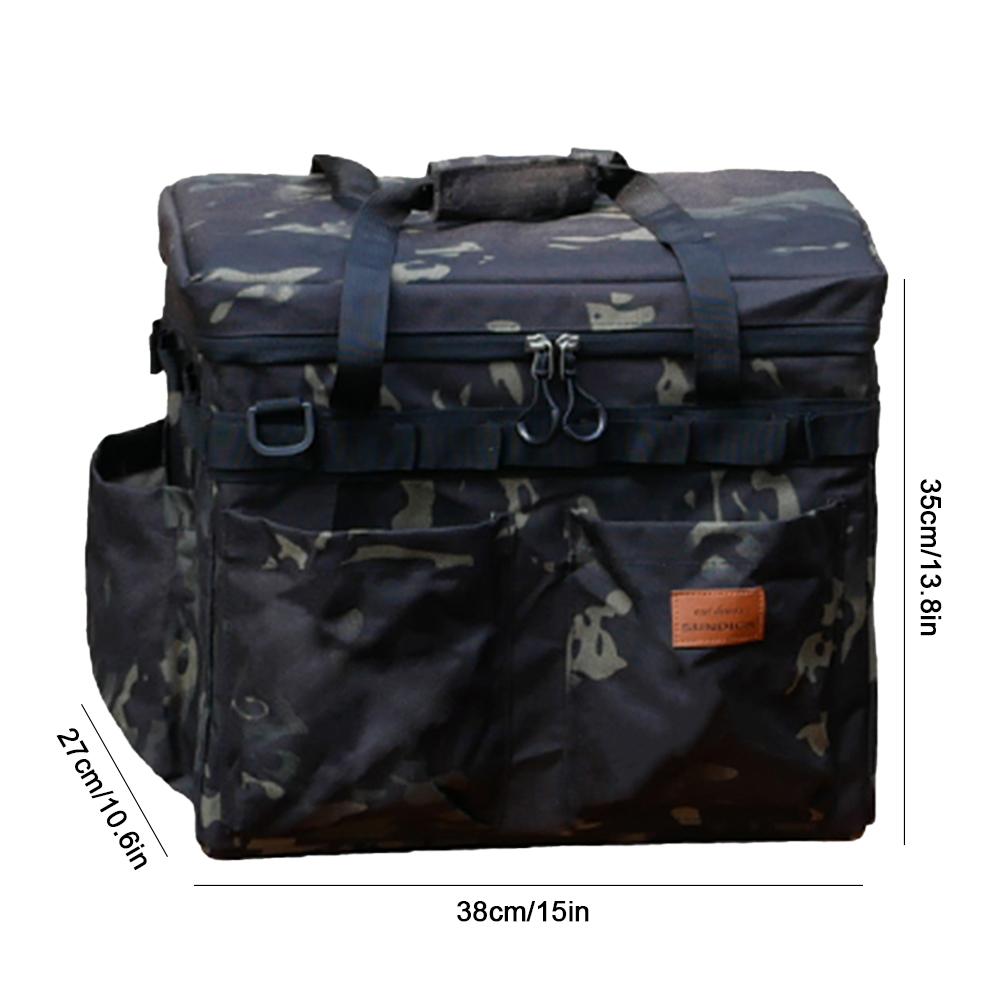 Picnic Storage Carryall Multifunctional Barbecue Cookware Organizer Stove Gas Canister Pot Storage Case for Outdoor Activity Camping Travels