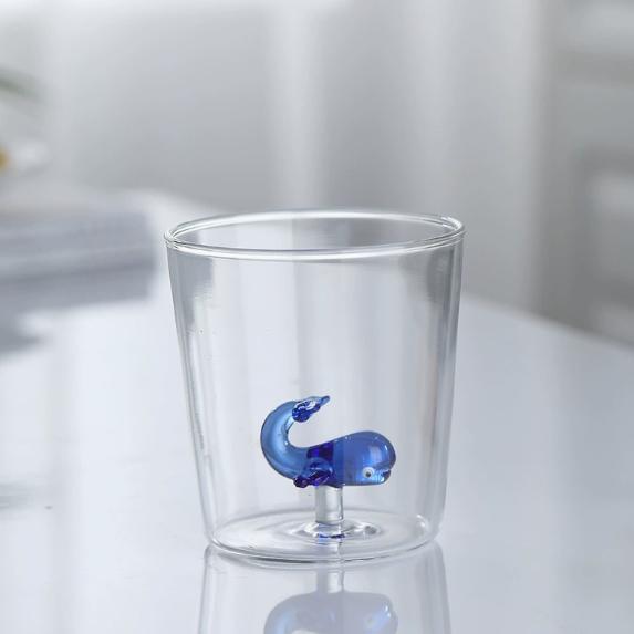 Pahar din Sticlă cu Bule 3D Realizat Manual Formă Tridimensională Animal și Plantă Formă Rezistent la Căldură Pahar Borosilicat pentru Băuturi & Cadouri