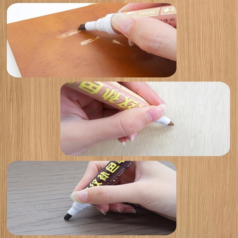 Furniture Repair Pen Wood Markers for Stains, Scratches, Wood Floors, Table and Desk, Wood Scratch Repair Restore Pen