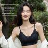 2026 Seamless Soft Support French Lace V-Neck Bra for Women - Breathable with Fixed Cups and Stylish Back Design