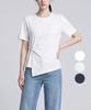 KIM YOUNG JOO GOLF Summer Asymmetrical Shirred Round Women'S Short Sleeve T-Shirt Kqmlts33